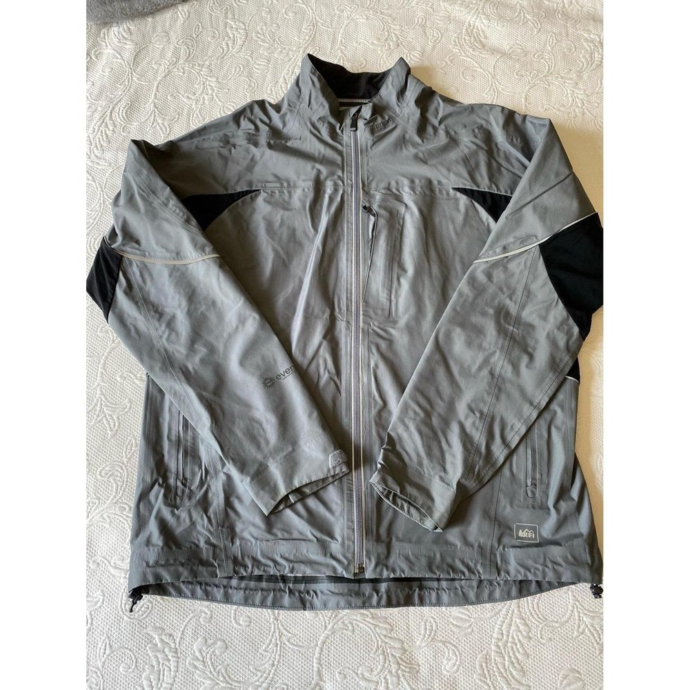 REI Jacket Mens Large Airflyte Running Event Waterproof Fabric Full Zip Gorp s1